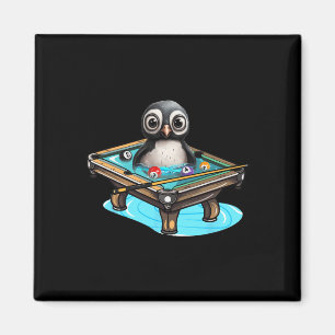Billiards Penguin Hustler Pool Snooker Playing Poo Magnet