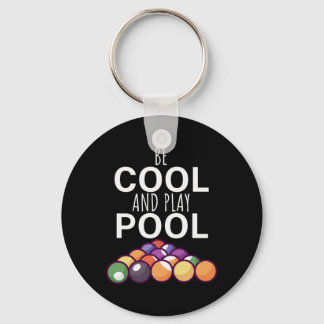 Billiards Player | Be Cool And Play Billiard Pools Key Ring