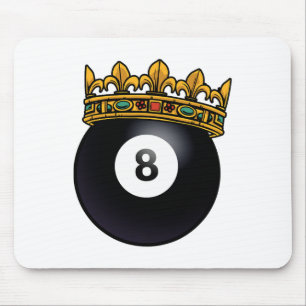 Billiards Player King Crown Pool Table Snooker Pyr Mouse Pad