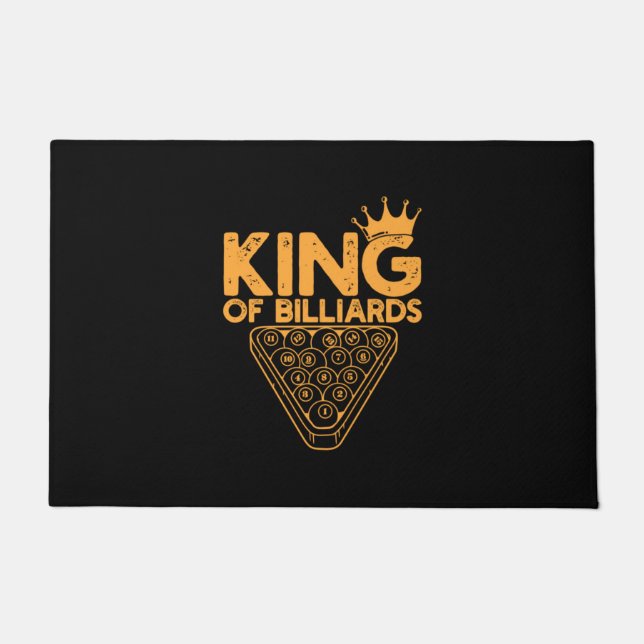 Billiards Player | King Of Billiards Doormat (Front)