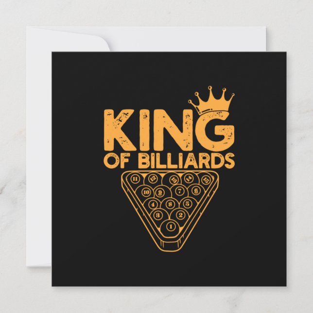 Billiards Player | King Of Billiards Invitation (Front)
