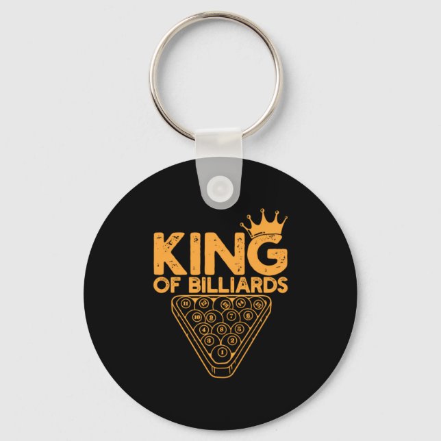 Billiards Player | King Of Billiards Key Ring (Front)