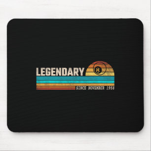 Billiards Player Legend Since November 1958 Birthd Mouse Pad