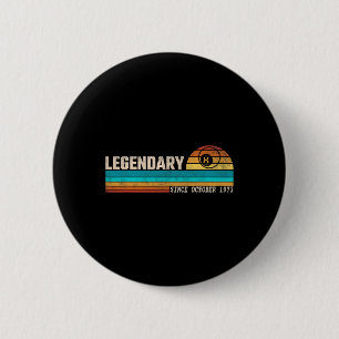 Billiards Player Legend Since October 1973 Birthda 6 Cm Round Badge