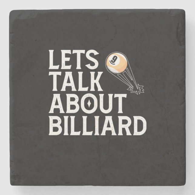 Billiards Player | Lets Talk About Billiard Stone Coaster (Front)