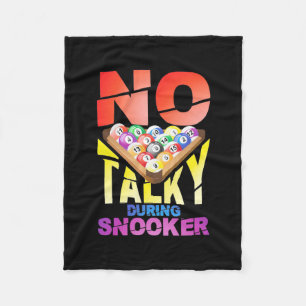 Billiards Player No Talky During Snooker Fleece Blanket