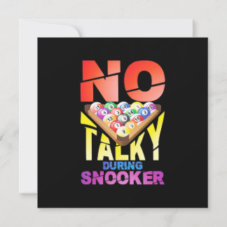 Billiards Player | No Talky During Snooker Invitation