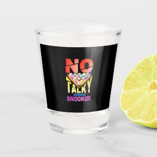Billiards Player No Talky During Snooker Shot Glass