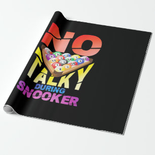 Billiards Player No Talky During Snooker Wrapping Paper