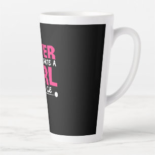 Billiards Player Pool Billiards Girl With A Cue Latte Mug