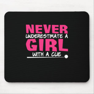 Billiards Player   Pool Billiards Girl With A Cue Mouse Pad