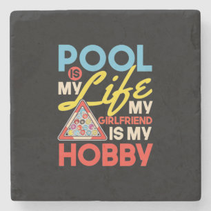 Billiards Player   Pool Billiards Is My Life Stone Coaster