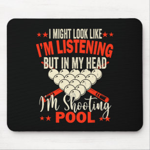 Billiards Player Pool Table Snooker Pyramid Billia Mouse Pad