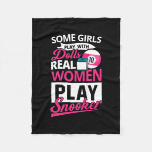 Billiards Player   Real Women Play Snooker Fleece Blanket
