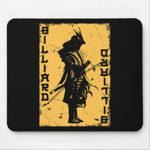 Billiards Player Samurai Japan Warrior Snooker Poo Mouse Pad