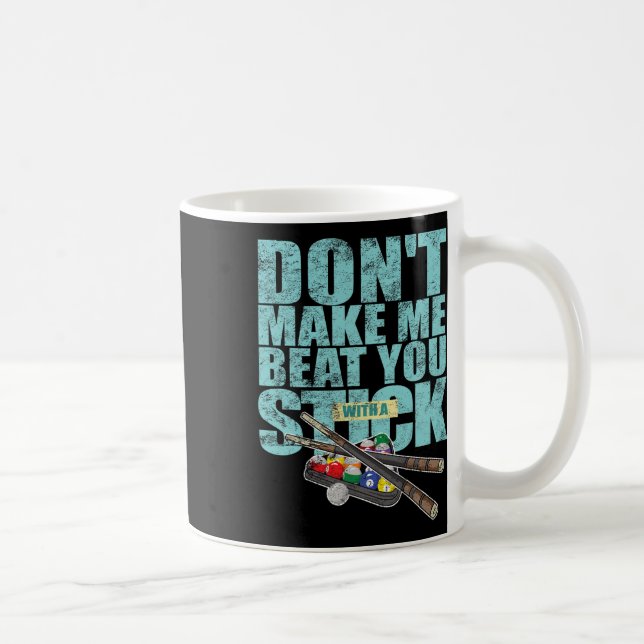 Billiards Player Shoot Pool Snooker Cue  Coffee Mug (Right)