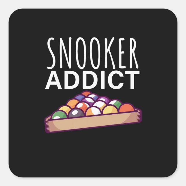 Billiards Player | Snooker Addict Square Sticker (Front)
