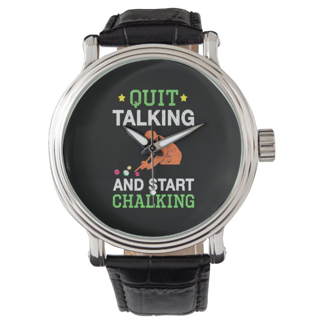 Billiards Player | Snooker Start Chalking Watch (Front)
