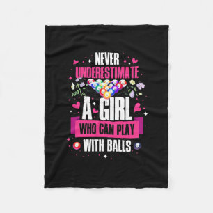 Billiards Player This Girl Can Play Pool Billiards Fleece Blanket
