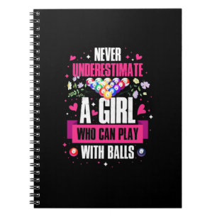 Billiards Player This Girl Can Play Pool Billiards Notebook