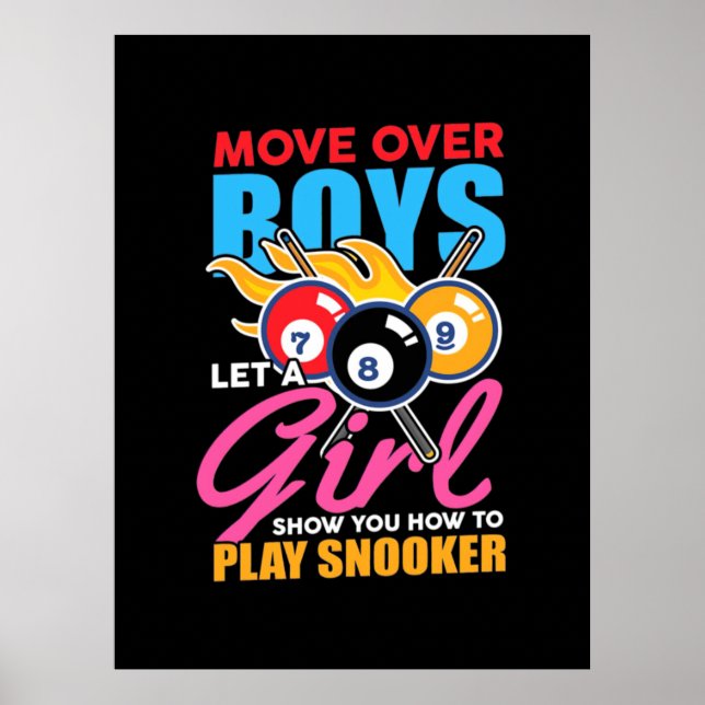 Billiards Player | This Girl Plays Billiards Poster (Front)