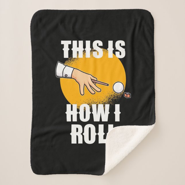 Billiards Player | This Is How Snooker Roll Sherpa Blanket (Front)