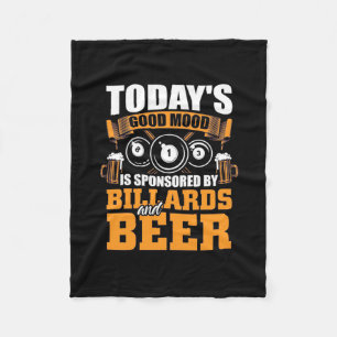 Billiards Player Today Billiards And Beer Fleece Blanket