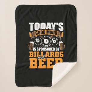 Billiards Player Today Billiards And Beer Sherpa Blanket