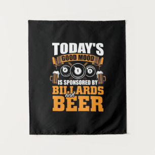 Billiards Player   Today Billiards And Beer Tapestry