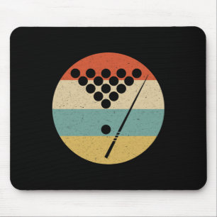 Billiards Players - Vintage Retro Pool Snooker Tab Mouse Pad