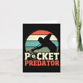 Billiards Pocket Predator 8 Ball Funny Men Retro P Card