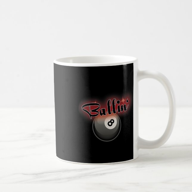 Billiards Pool 8 Ball S  Coffee Mug (Right)