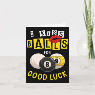 Billiards Pool 8 Ball Snooker Female Billiard Play Card