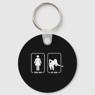 Billiards Pool 8 Ball Snooker Female Billiard Play Key Ring