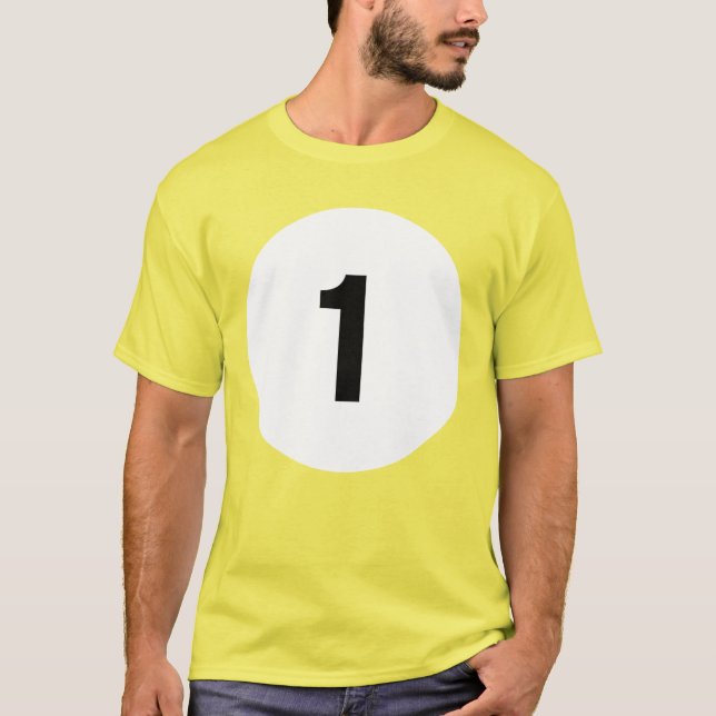Billiards, Pool, AC, Snooker Ball #1 T-Shirt (Front)