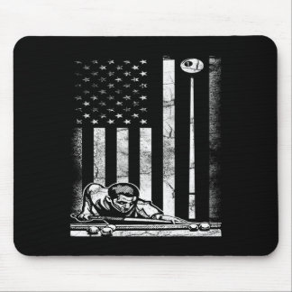 Billiards Pool American Us Flag July 4th Mouse Pad