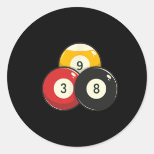 Billiards Pool Ball Classic Round Sticker
