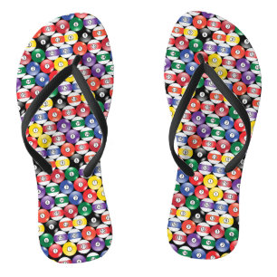 Billiards Pool Ball Pattern Thongs