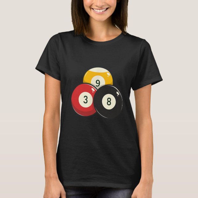 Billiards Pool Ball  T-Shirt (Front)