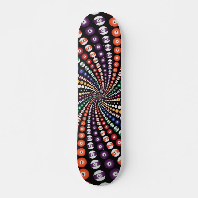 Billiards / Pool Balls Spiral: Skateboard (Front)
