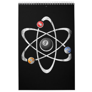 Billiards Pool Hall Sport Atom Science Calendar