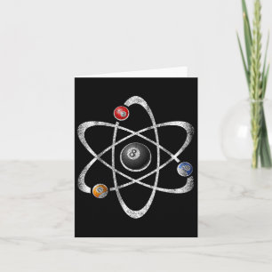 Billiards Pool Hall Sport Atom Science Vintage Ret Card