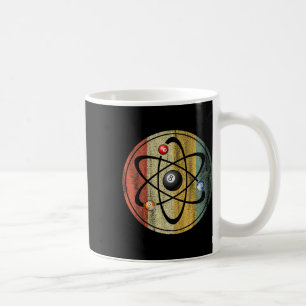 Billiards Pool Hall Sport Atom Science Vintage Ret Coffee Mug