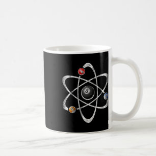 Billiards Pool Hall Sport Atom Science Vintage Ret Coffee Mug