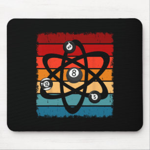 Billiards Pool Hall Sport Atom Science Vintage Ret Mouse Pad