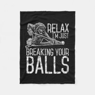 Billiards Pool Hall Sport Just Breaking Your  Fleece Blanket
