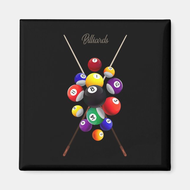 Billiards Pool  Magnet (Front)