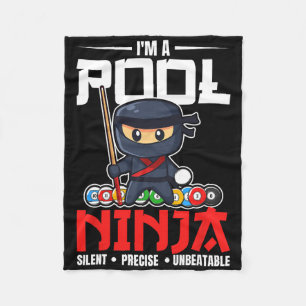 Billiards Pool Ninja 8 Ball Funny Men Boys Kids Bi Fleece Blanket