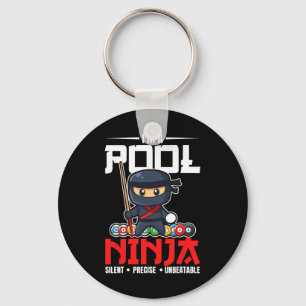 Billiards Pool Ninja 8 Ball Funny Men Boys Kids Bi Key Ring