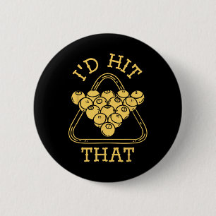 Billiards Pool Player  6 Cm Round Badge